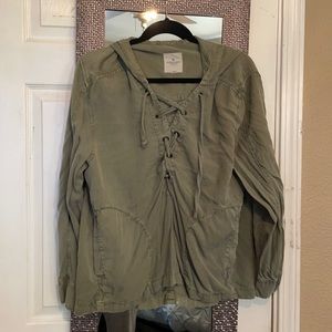 Lace up lightweight jacket